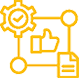 Yellow thumbs up icon