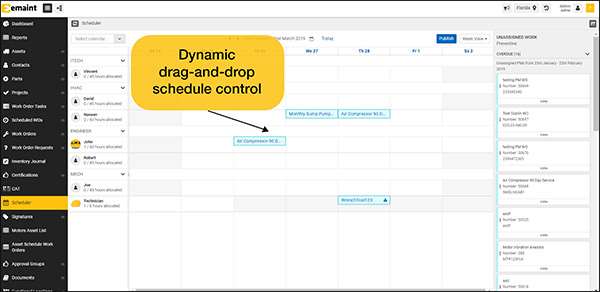 Scheduler screenshot